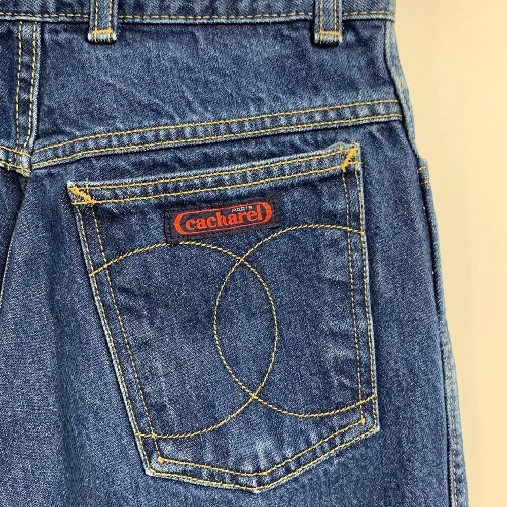 Cacharel Men's 80's 90's Vintage Cotton Straight Leg‎ 5 Pocket Jeans Size 30x32